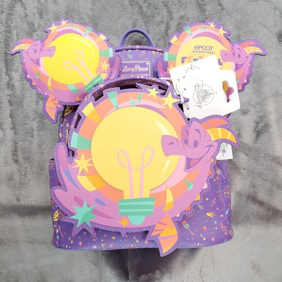 Loungefly Handbags - 2025 Disney Parks Loungefly Epcot Festival Of The Arts Figment Backpack & Ears!
